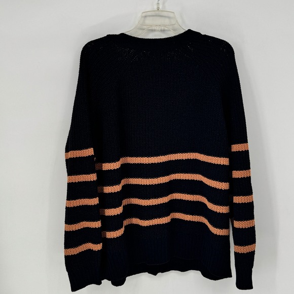 Torrid Womens 2X Black Tan Striped Raglan Button Down Cardigan Sweater NWT - Picture 8 of 13